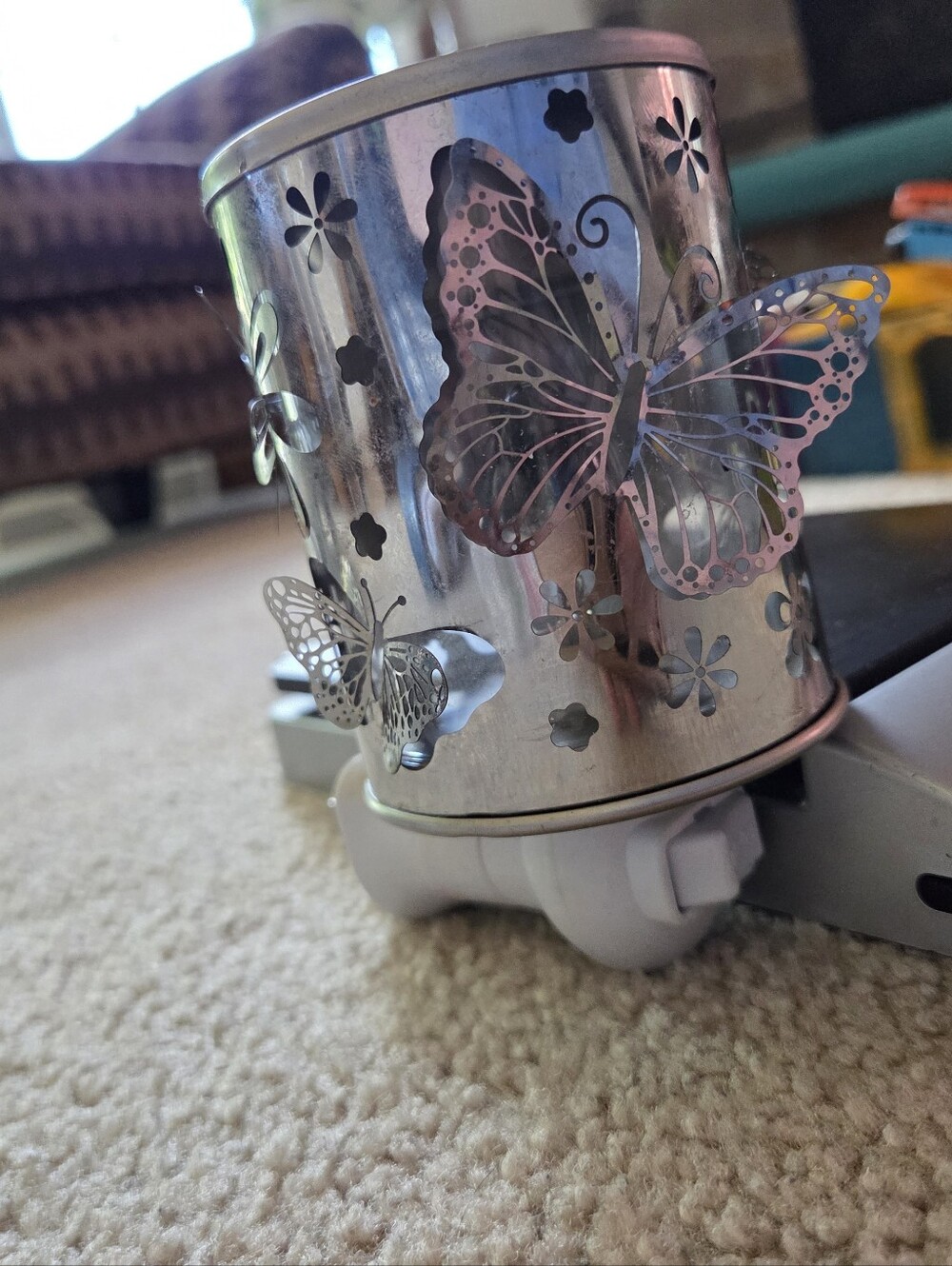 ScentSationals Accent wax Warmer, Butterfly Flutter n Posies Flowers w/ wax - Picture 4 of 16